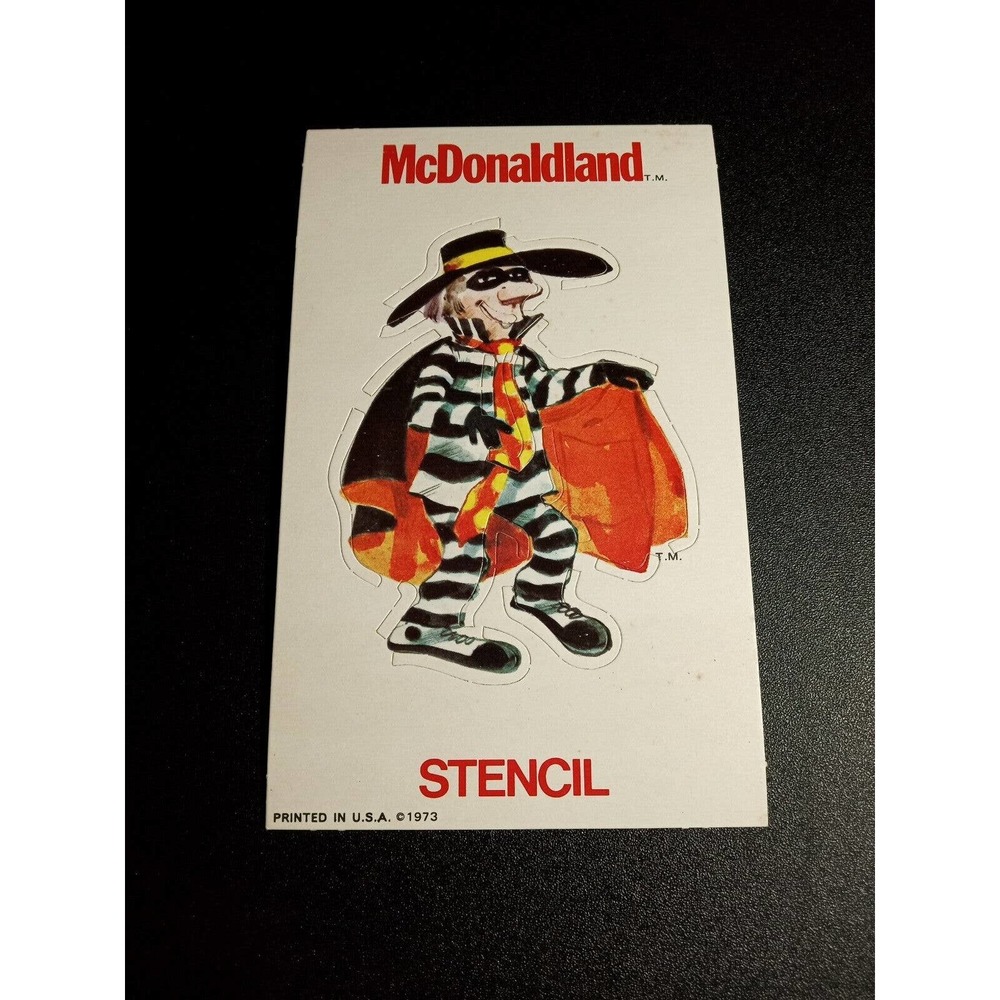 MCDONALD'S MCDONALDLAND STENCILS 1973 vintage set/ 3 RARE lot Hamburgler Ronald - Picture 4 of 4